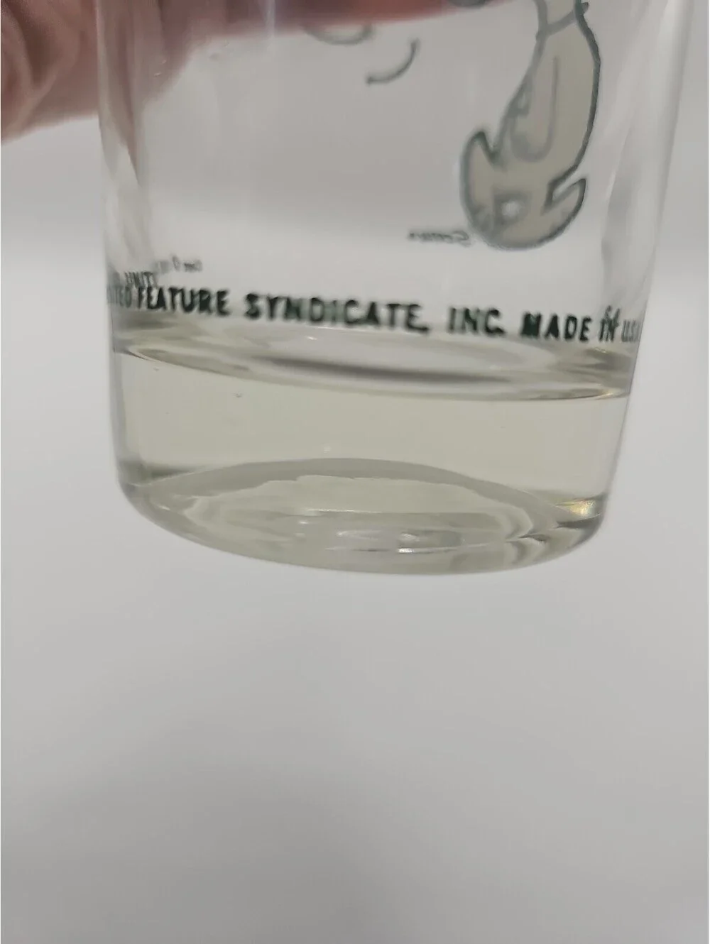 Vintage A&W Snoopy “Too Much Root Beer” Glass Green Outlined